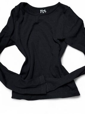 Fct Black Long-Sleeve Ribbed Tee